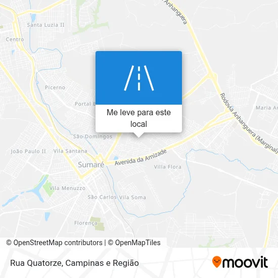 Rua Quatorze mapa