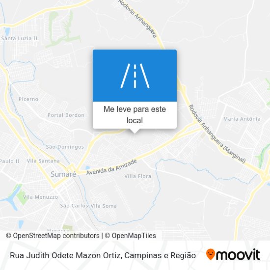 Rua Judith Odete Mazon Ortiz mapa