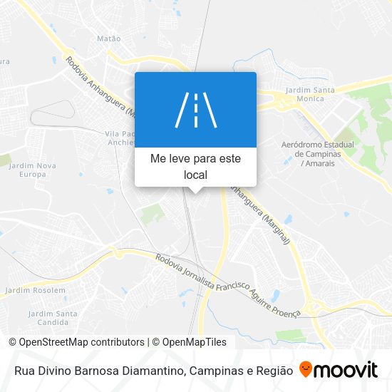 Rua Divino Barnosa Diamantino mapa