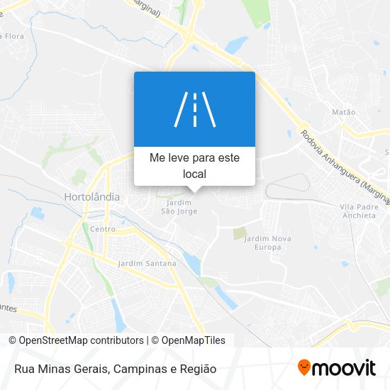 Rua Minas Gerais mapa