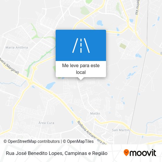 Rua José Benedito Lopes mapa