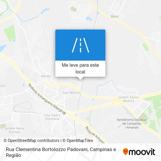 Rua Clementina Bortolozzo Padovani mapa