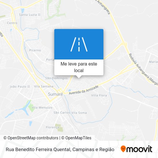 Rua Benedito Ferreira Quental mapa