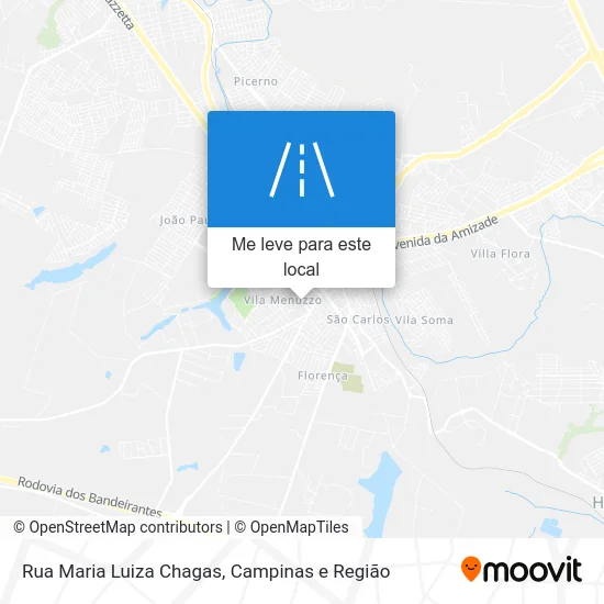 Rua Maria Luiza Chagas mapa