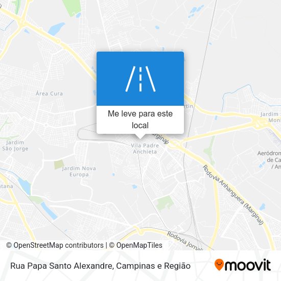 Rua Papa Santo Alexandre mapa