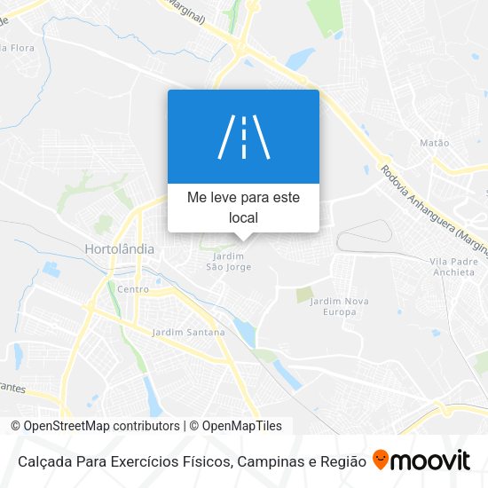 Calçada Para Exercícios Físicos mapa
