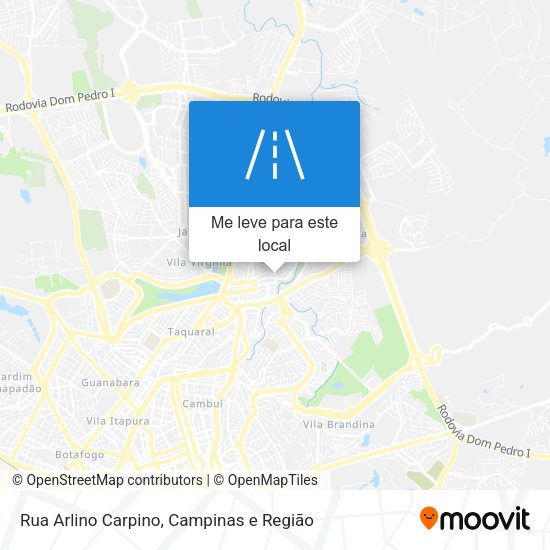 Rua Arlino Carpino mapa