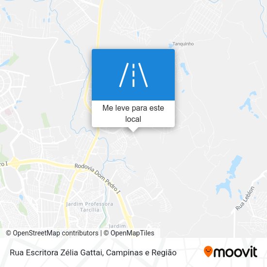 Rua Escritora Zélia Gattai mapa