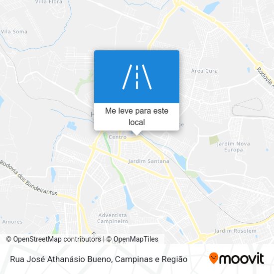 Rua José Athanásio Bueno mapa