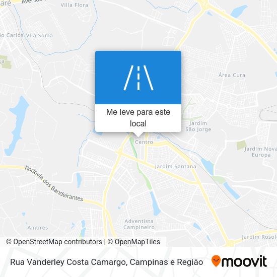 Rua Vanderley Costa Camargo mapa