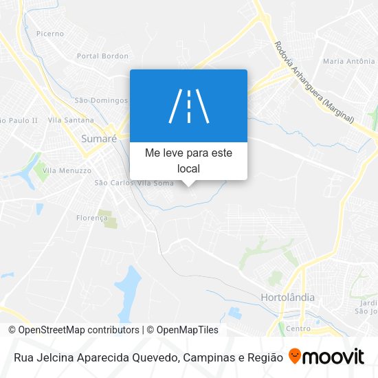 Rua Jelcina Aparecida Quevedo mapa