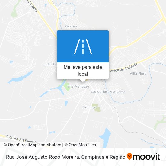 Rua José Augusto Roxo Moreira mapa