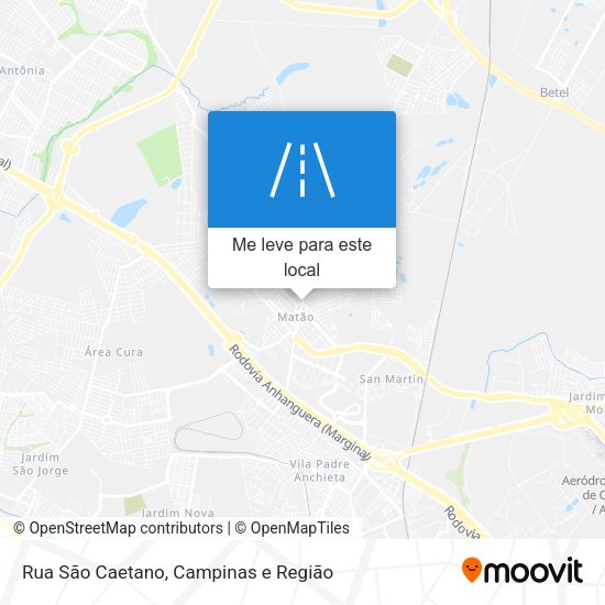 Rua São Caetano mapa