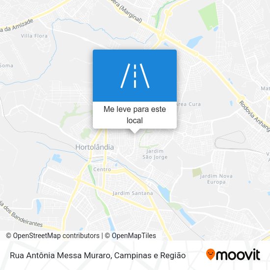 Rua Antônia Messa Muraro mapa