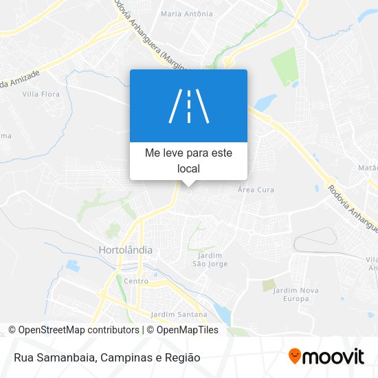 Rua Samanbaia mapa
