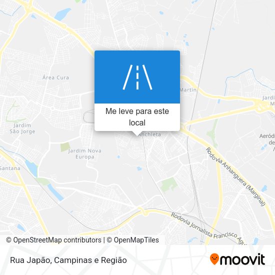 Rua Japão mapa