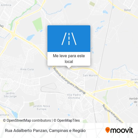 Rua Adalberto Panzan mapa
