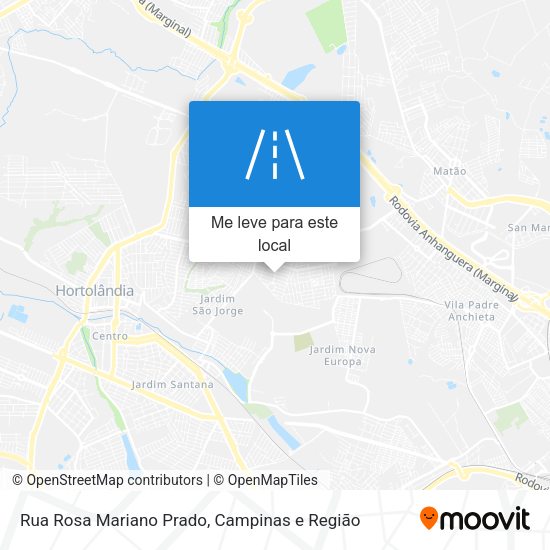 Rua Rosa Mariano Prado mapa
