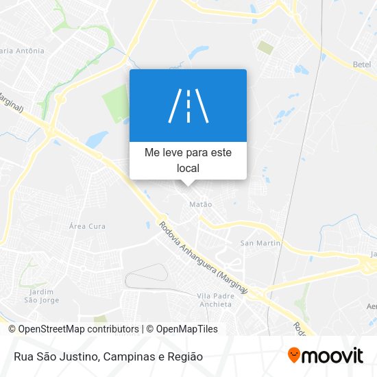 Rua São Justino mapa
