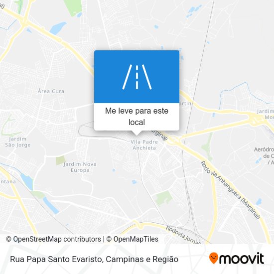 Rua Papa Santo Evaristo mapa