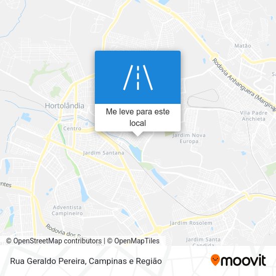 Rua Geraldo Pereira mapa
