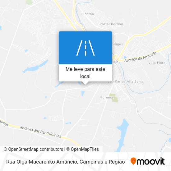 Rua Olga Macarenko Amâncio mapa
