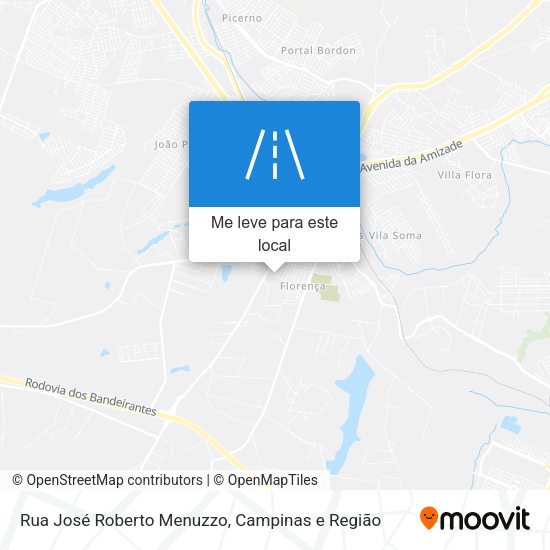 Rua José Roberto Menuzzo mapa