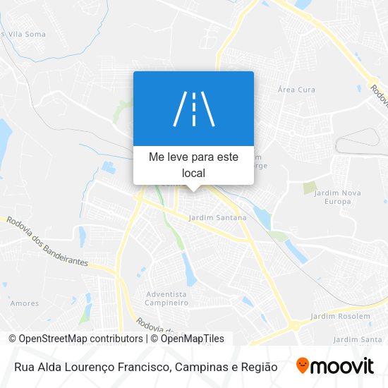 Rua Alda Lourenço Francisco mapa
