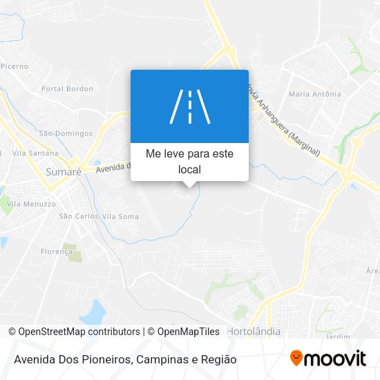 Avenida Dos Pioneiros mapa