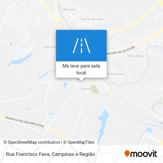 Rua Francisco Fava mapa