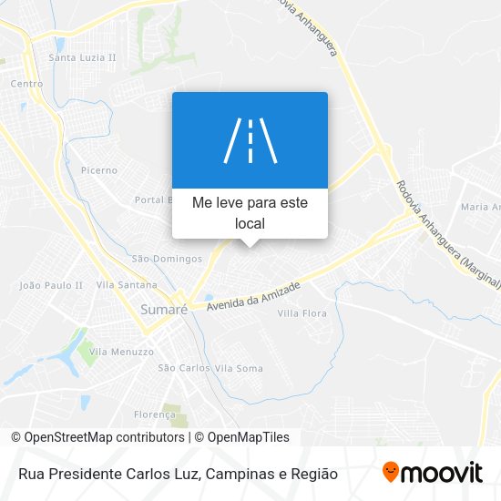 Rua Presidente Carlos Luz mapa
