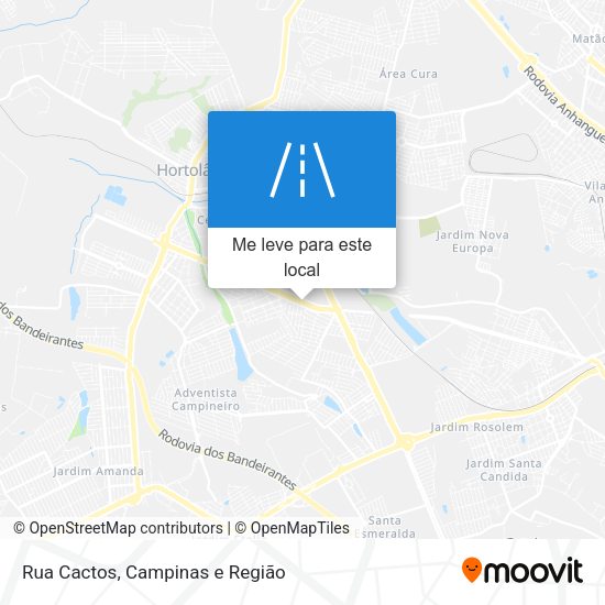 Rua Cactos mapa