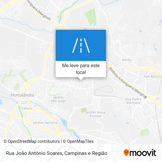 Rua João Antônio Soares mapa