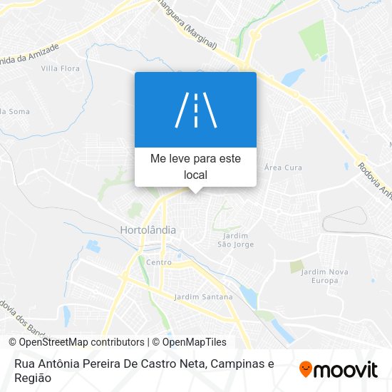 Rua Antônia Pereira De Castro Neta mapa