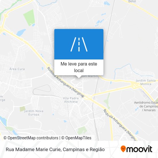 Rua Madame Marie Curie mapa