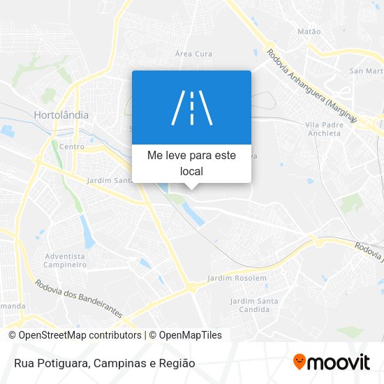 Rua Potiguara mapa