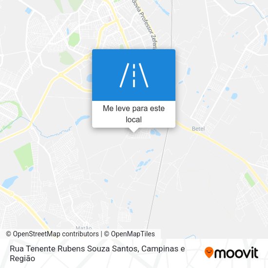 Rua Tenente Rubens Souza Santos mapa