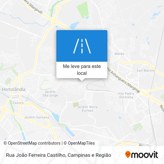 Rua João Ferreira Castilho mapa