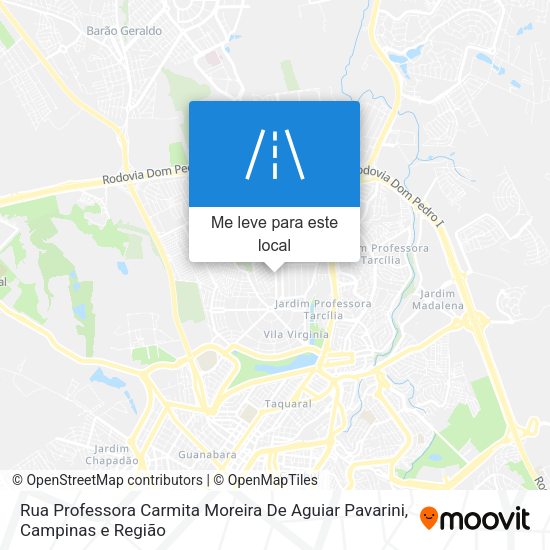 Rua Professora Carmita Moreira De Aguiar Pavarini mapa