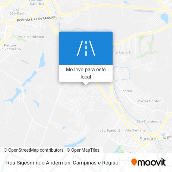 Rua Sigesmindo Anderman mapa