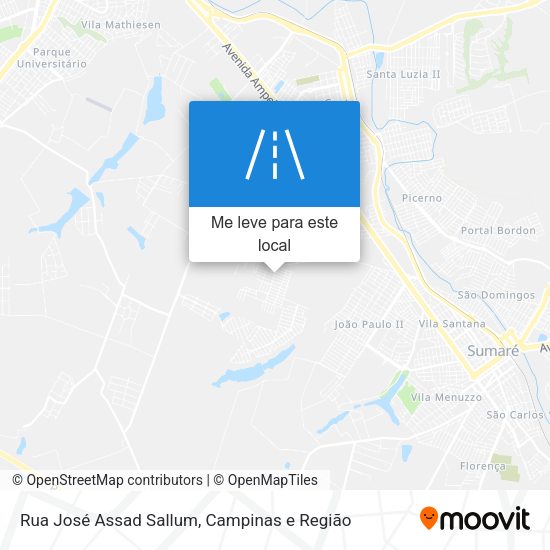 Rua José Assad Sallum mapa