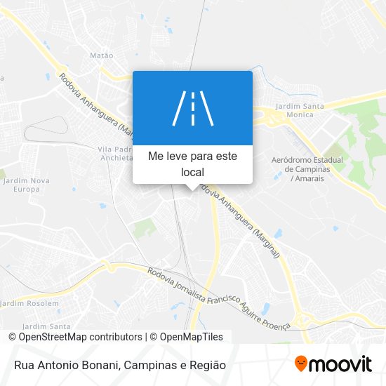 Rua Antonio Bonani mapa