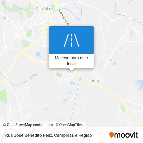 Rua José Benedito Félix mapa