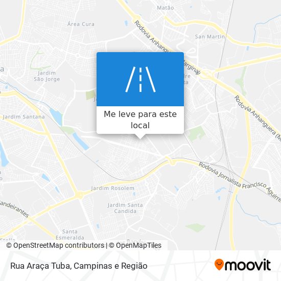 Rua Araça Tuba mapa