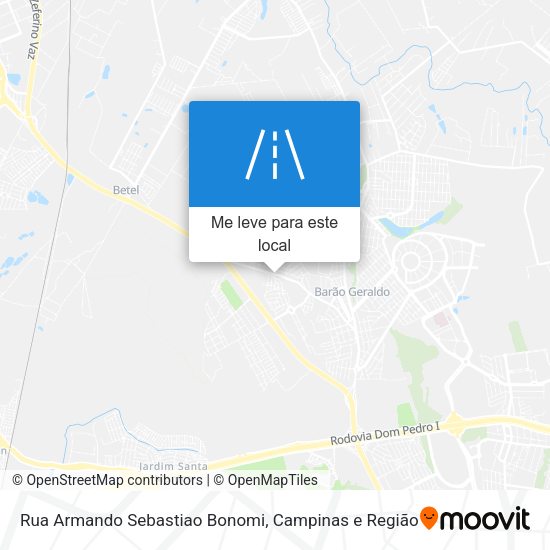Rua Armando Sebastiao Bonomi mapa