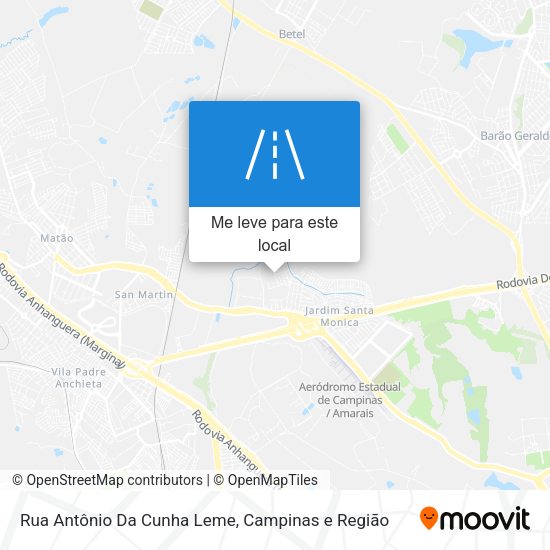 Rua Antônio Da Cunha Leme mapa