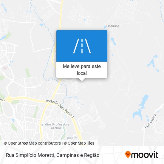 Rua Simplício Moretti mapa