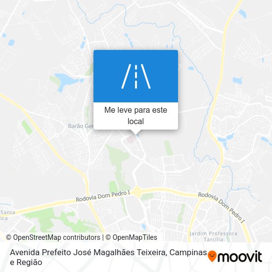 Avenida Prefeito José Magalhães Teixeira mapa