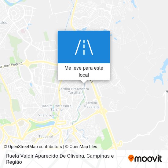 Ruela Valdir Aparecido De Oliveira mapa