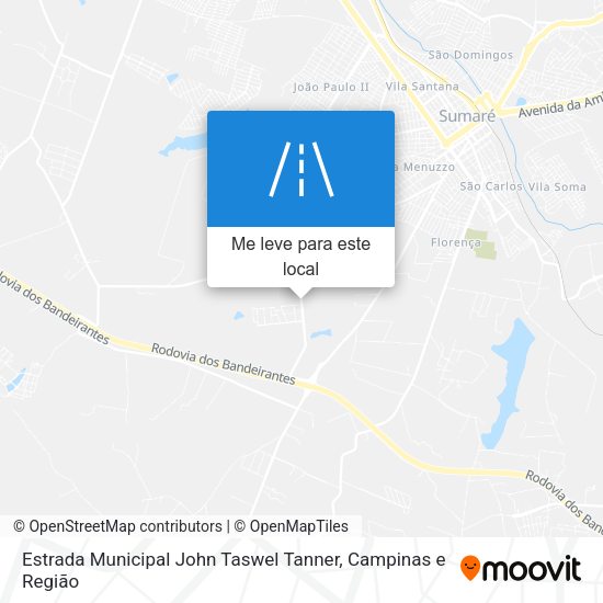 Estrada Municipal John Taswel Tanner mapa